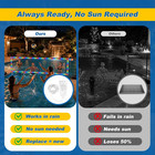 Pool Volleyball Net Set With Battery-powered Led Lights  No Solar Needed  Adjust