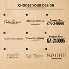 Custom Serial Number Decal Guitar Waterslide Headstock Personalised X2 9 Designs