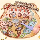 20 Sets 3d Sticker Scene  Miniature House Book For Sticker Therapy  Cute Cartoon