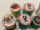 Vintage Lot 16 Wooden Spools Thread  Corticelli  Clarks  Star  Gudebrod Silk See