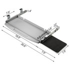 Adjustable 3 7 -5  Steel Under Desk Keyboard Tray W 360   Rotating Mouse Platform