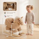 Qaba Rocking Horse With Seat Belt  Plush Ride-on Rocker  Brown