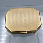 Vintage Avon Gold Tone Rhinestone Full Powder Compact