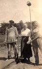 Vintage Real Photo Old Outdoor Antique Picture Image Men Lady Farm Land