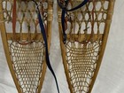 Vintage U s  Snocraft Rawhide   Wood Snowshoes 54 x10  Norway  Maine Made In Usa