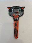 Vintage Halloween Noise Maker Black Cat Tin Us Metal Toy Mfg  Co 