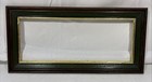 Vintage Brown   Green Solid Wood Frame Gold Liner Fits 15 x6  Mid Century