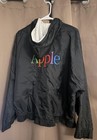 Vintage Apple Embroidered Zip Up Jacket With Hood Size M  King Louie Tag  Rare  