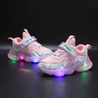 Kids Girls Led Mesh Sports Shoes Children Cartoon Illuminated Sneakers