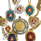 Lot Of 10 Loyal Of The Moose   Women Of The Moose Pendant Vintage Fraternal