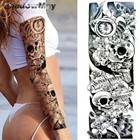 Men Temporary Tattoos Women Full Arm Body Sticker Floral Fake Tattoo Sleeves