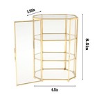 3-tier Glass And Gold Jewelry Box  Makeup Organizer  Glass Display Case