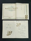 1950s Vintage Korean Christmas Cards Fabric Hand Painted Maud Groff Missionary