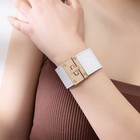 Rantanto Leather Wrap Bracelets For Women Gold Twist Lock Buckle Wrist Cuff