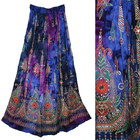 Plus Size 3x To 6x Indian Ethnic Sequin Maxi Floral Skirt For Women Hippie Boho