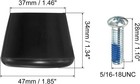 Patikil Roller Skate Toe Stops With Screwdriver 82a Rubber Brake Black 