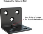Black Stainless Steel Shelf Bracket joint Right Angle Bracket l Shape 