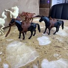 Vintage Marx Fort Apache Play Set 6 Horses Toy Figures Antique