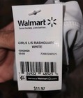 White Coastalista Girls Swim Top L s Walmart Nwt-rashguard Size Kids Medium 