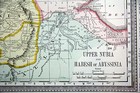 Egypt Upper Nubia  - Rare Old Original 1887 Rand Mcnally Antique World Atlas Map