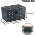 Vintage Treasure Chest  Pirate Keepsakes Box For Gifts  Wooden Storage Box  Gree