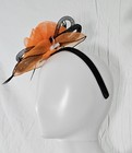 Fascinators Hat Flower Mesh Ribbons Feathers On A Headband And A Clip Tea Party