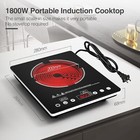 Protable Electric Cooktop Ceramic Glass Top Stove Infrared Cooker 1800w 110v