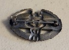 Vintage Wwii Us Army Combat Medic Badge  Pinback   Hollow Back  Unmarked  Cmb
