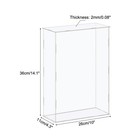 Display Case Box Acrylic Box Transparent Showcase 26x11x36cm For Collectibles
