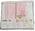 Lambs   Ivy Confetti Hearts Nursery 4-piece Baby Crib Bedding Set Pink Gold