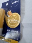 Nivea Milk   Honey Soothing Lip Care 0 17 Oz Shea Butter Moisturizing Htf Sealed