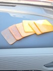 Vintage Mcm Swirl Square Catalin Bakelite Drink Coaster Set -  6  Read