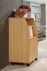 Microwave Cart Kitchen Rolling Trolley Storage Utility Cabinet Shelf Wood Stand