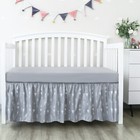 Crib Skirt Toddler Bed Skirts 4 Sides Pleated Dust Ruffle 52 x28  Multi-color