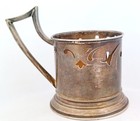 Antique 1890 s Imperial Russia  Moscow         Silver Tea Glass Holder - 3 75 