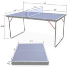 Tennis Table Foldable Ping Pong Table Set With Net   2 Ping Pong Paddles Indoor