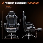 Ergonomic Video Game Computer Chairs With Footrest   Comfortable Lumbar Suppo   