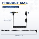 2pcs 3mm To Male Flash Pc Sync Cable With Screw Lock 2 5mm 3p  To Micro 5p 