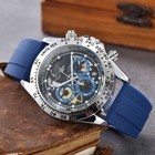 Men s Sport Chronograph Tachymeter Date Indicator With Silicon Strap Watch
