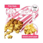 Pink Paper Popcorn Bags  1oz  100 pack  Customizable For Your Event 