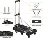 90   Multi-functional Folding Hand Truck 500lbs Heavy Duty Dolly  Black