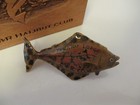 Tanaku Lodge  Elfin Cove  Alaska Painted Pewter Fish Pin - C r Halibut Club