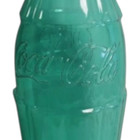 Coca-cola Jumbo 21  Bottle Coin Bank Penny Nickel Dime Quarter Neon Teal