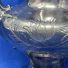 Antique Reed   Barton Silverplate Coffee Pot With Art Nouveau Decor Engraving