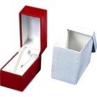 6 Bracelet Watch Boxes Red Faux Leather Display Case