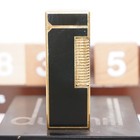 Dunhill Rollagas Lighter Gold black Lacquer _ultrasonically Cleaned_working