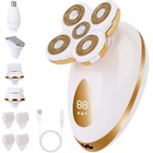 5-in-1 Electric Razors For Women  Wet dry 5d Rechargeable Rotary Shaver For Legs