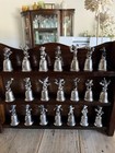 Disney Ne Collectors Society Mickey Mouse Bells Silver Plated Pewter With Shelf