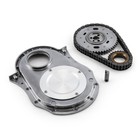 Chevy Bbc 454 Double Roller 2pc Adj Billet Steel Timing Chain   Cover Kit