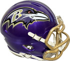 Terrell Suggsbaltimore Purple Signed Mini Football Helmet  jsa 